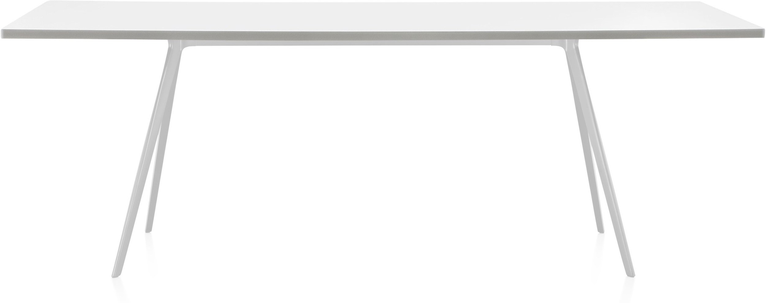 Stół Baguette 160 cm blat MDF biały rama lakierowana biała