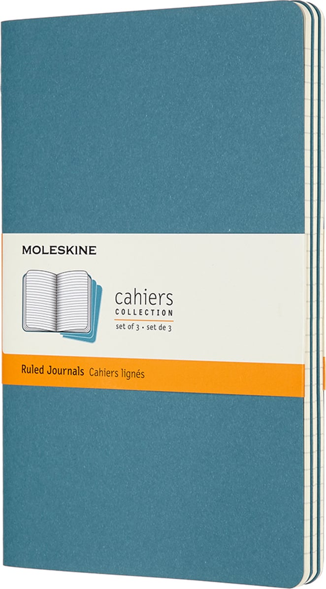 Zeszyty w linię Moleskine Cahier Journals L niebieskie 3 szt.