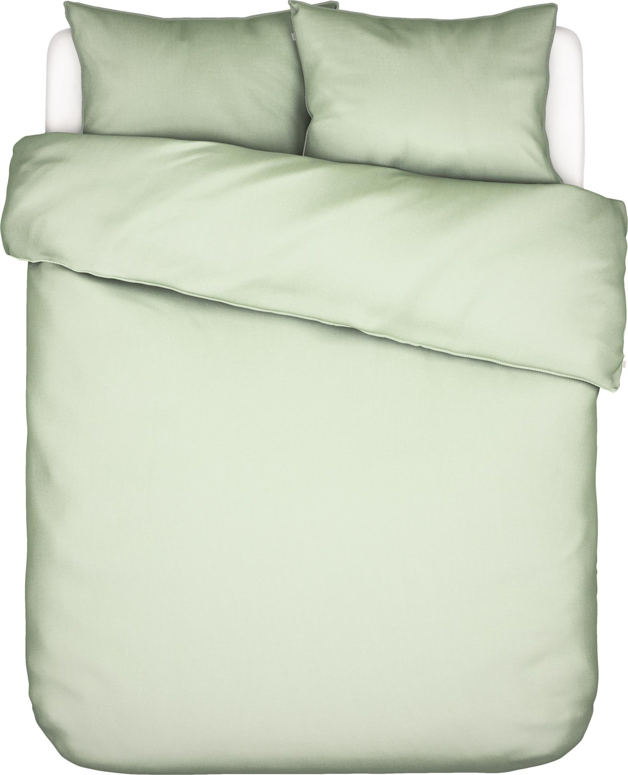 Pościel Guy 200 x 220 cm pistacjowa z 2 poszewkami na poduszki 60 x 70 cm zapięcie flap