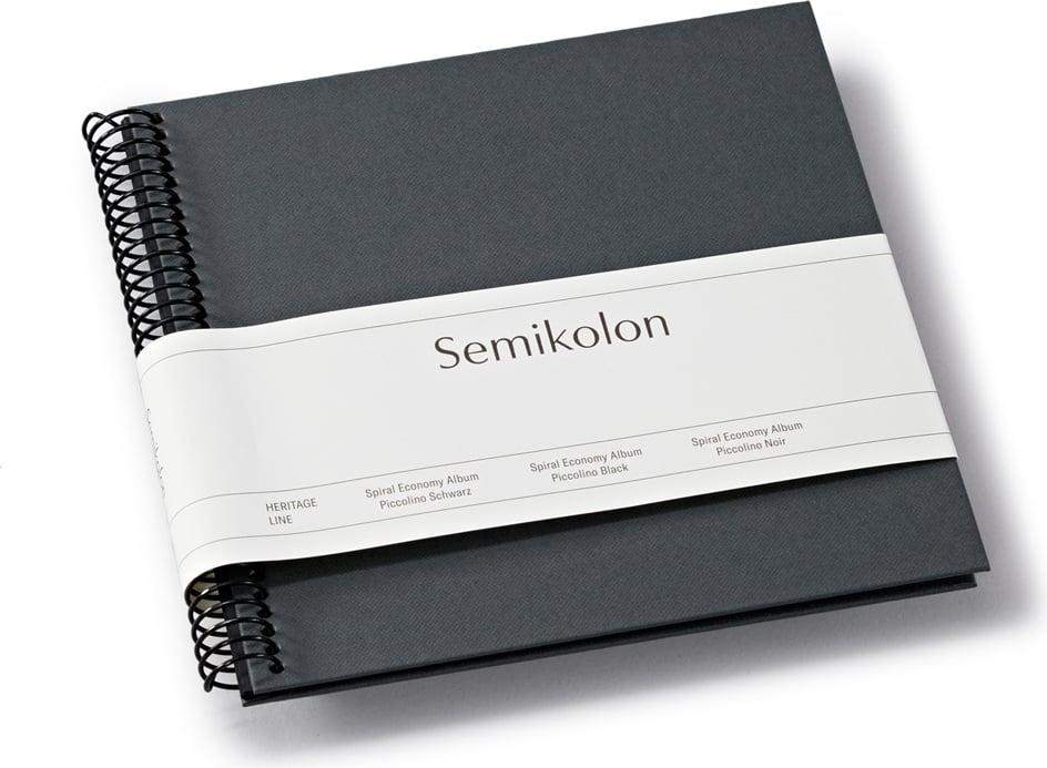 Album na zdjęcia Uni Economy mały ciemnoszary z czarnymi kartami