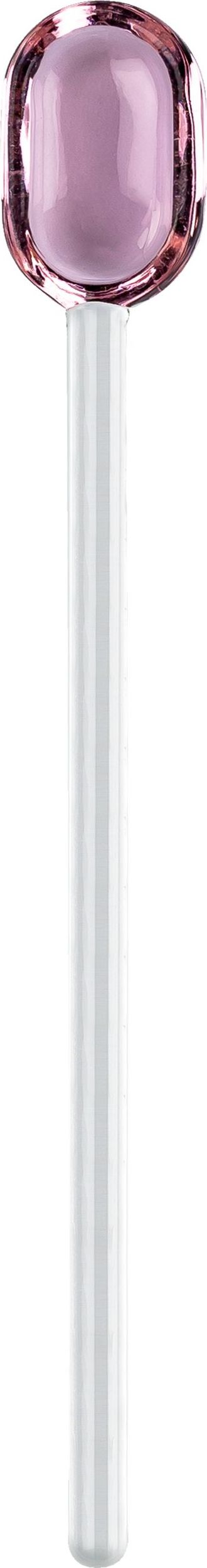 Łyżeczka Muurla 15,5 cm różowa szklana