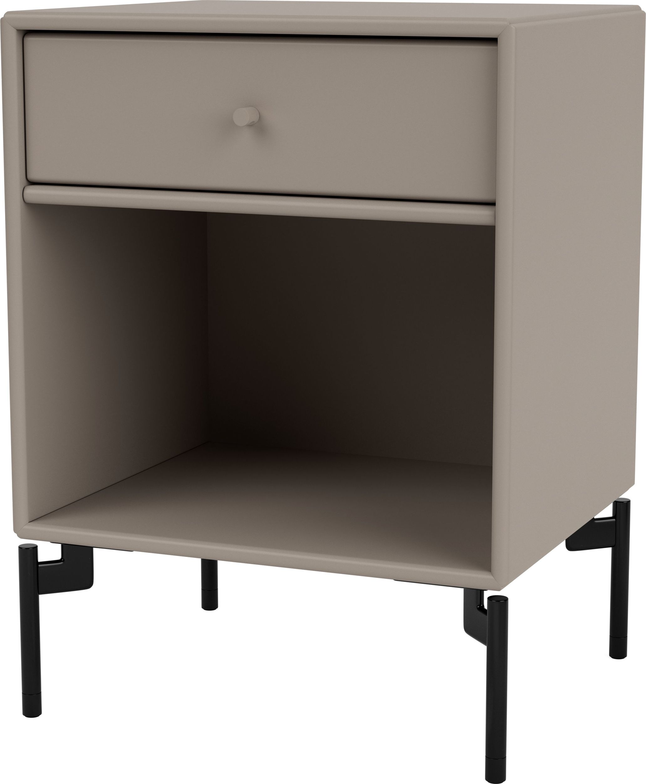 Szafka nocna Dream truflowa na czarnych nogach