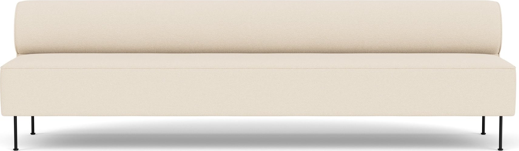Sofa modułowa Eave 280 cm kremowa na czarnych stalowych nogach