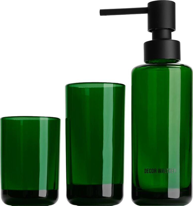 Dozownik do mydła Pop Up zielony z kubkami 3 el.