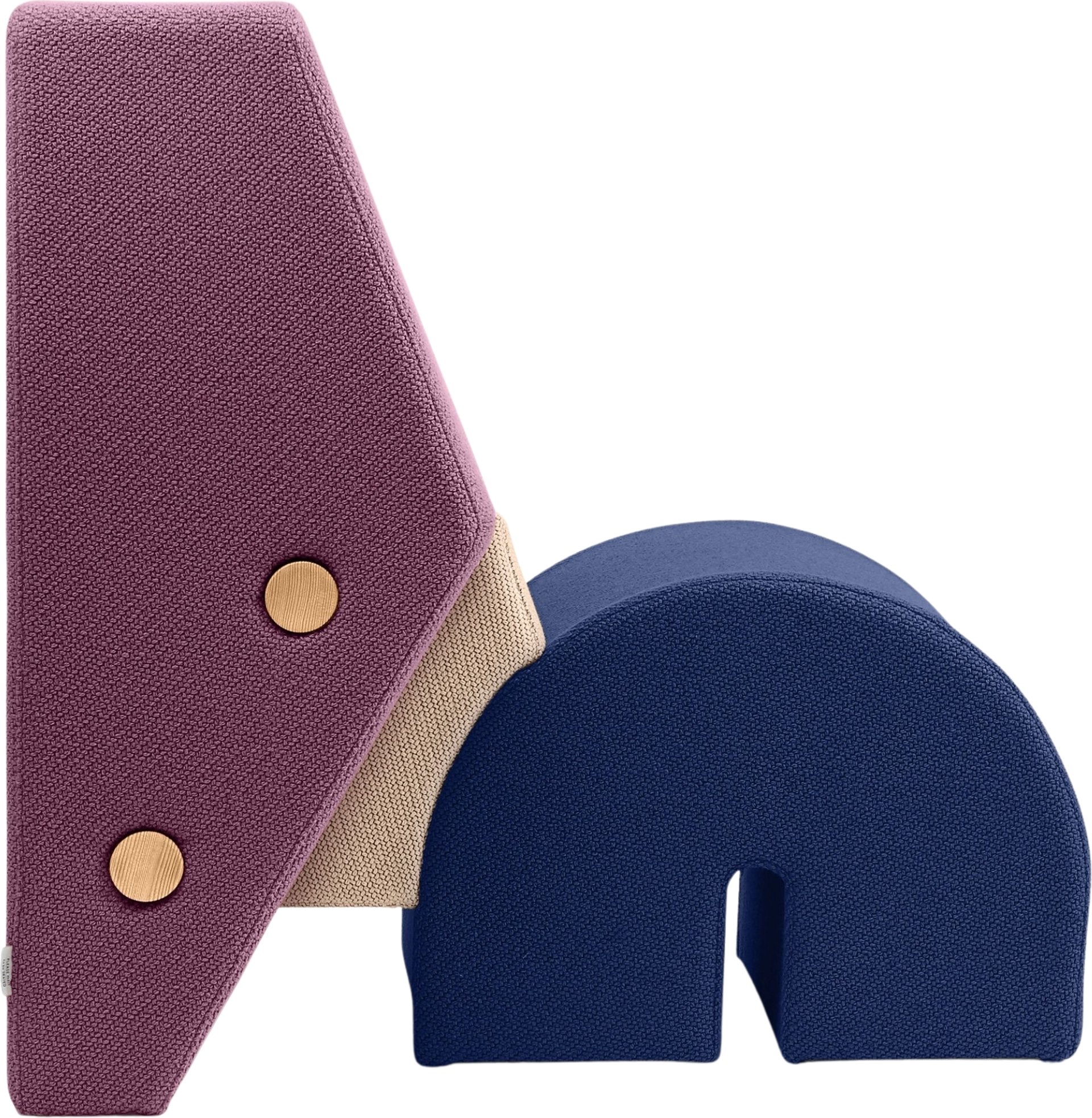 Fotel Keystone fioletowo-niebieski