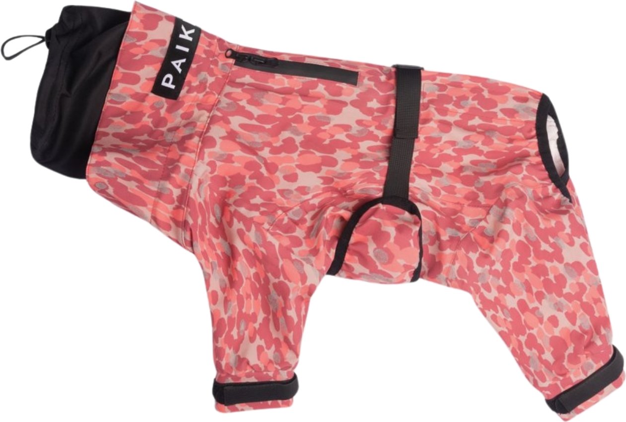 Kurtka przeciwdeszczowa dla psa Paikka 55 cm różowa
