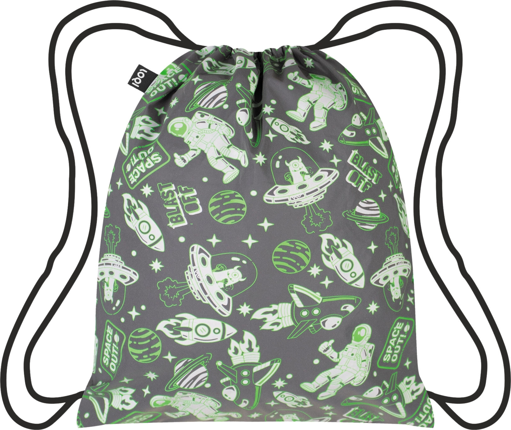 Plecak LOQI Artist Space Out mini z powłoką odblaskową