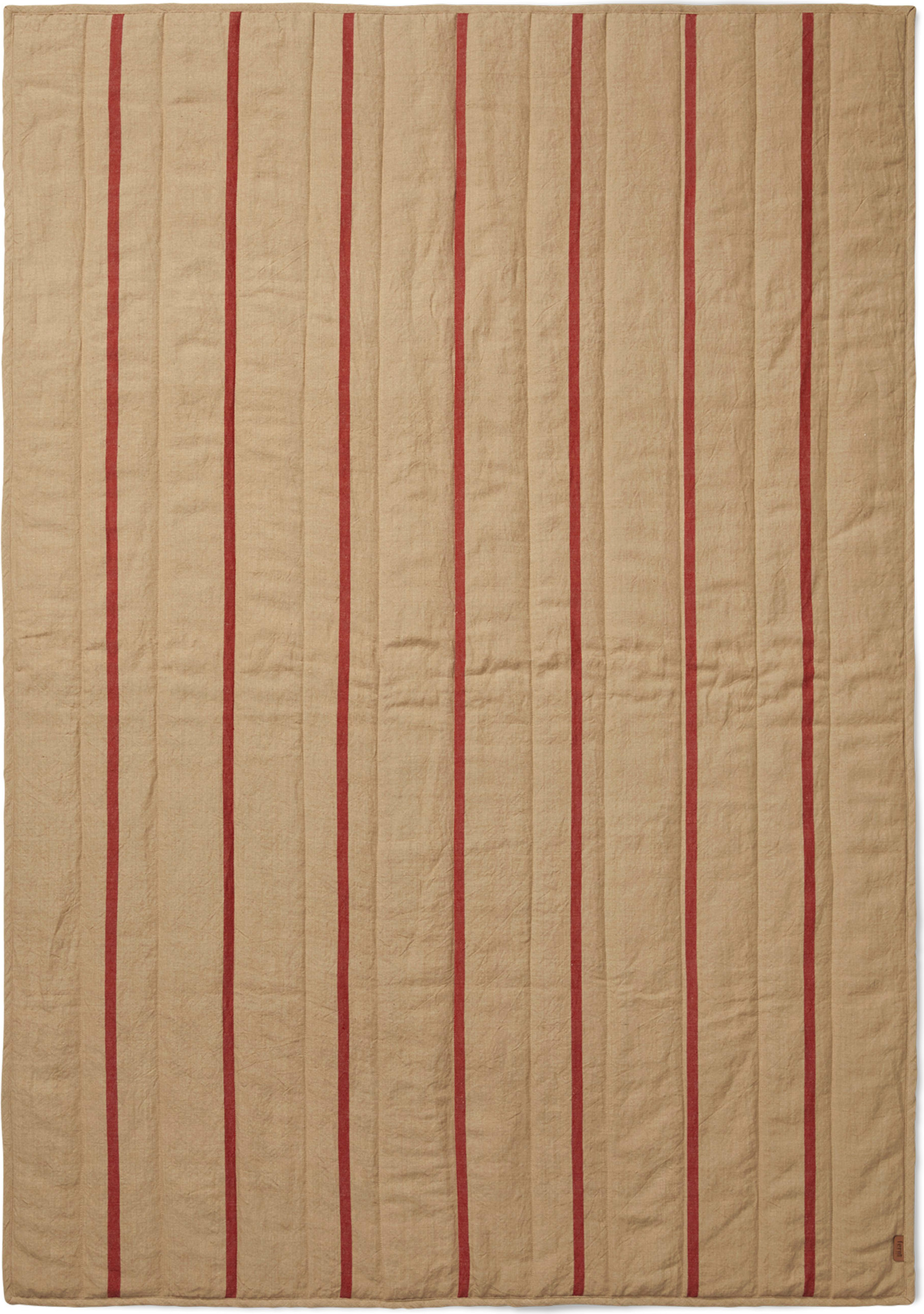 Koc piknikowy Grand w paski 120 x 170 cm brązowo-czerwony