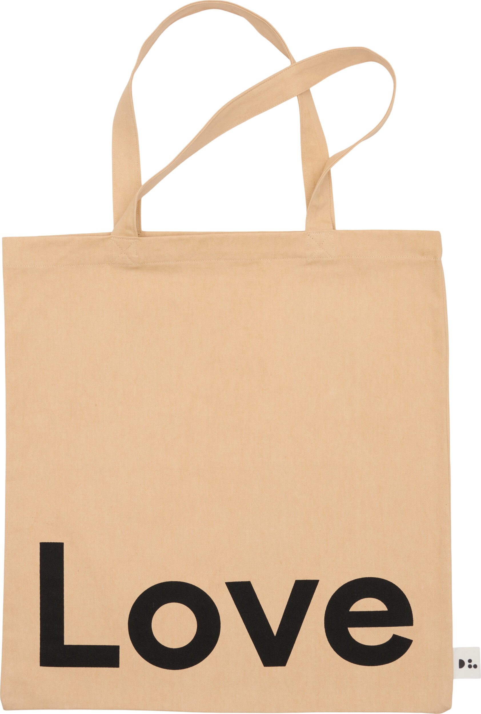 Torba na zakupy Design Letters Love beżowa