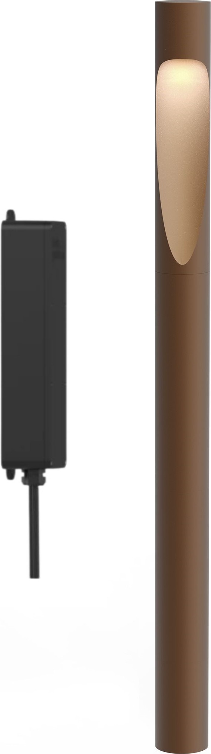 Lampa ogrodowa Flindt LED 3000K 69,5 cm brązowa z mocowaniem kołkiem i adapterem