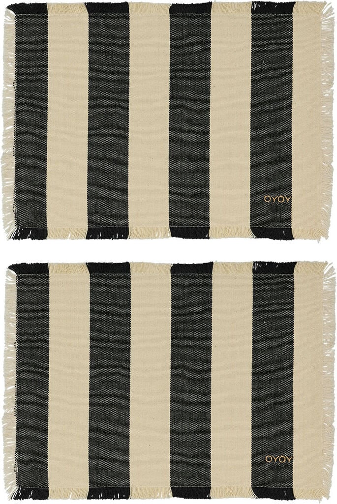 Podkładki pod talerze Toppu czarno-beżowe 2 szt.