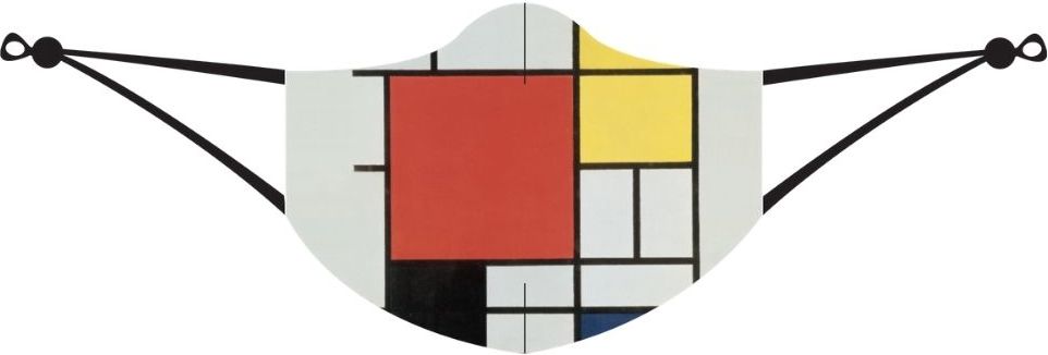 Maseczka ochronna LOQI Piet Mondrian Composition with Red, Yellow, Blue