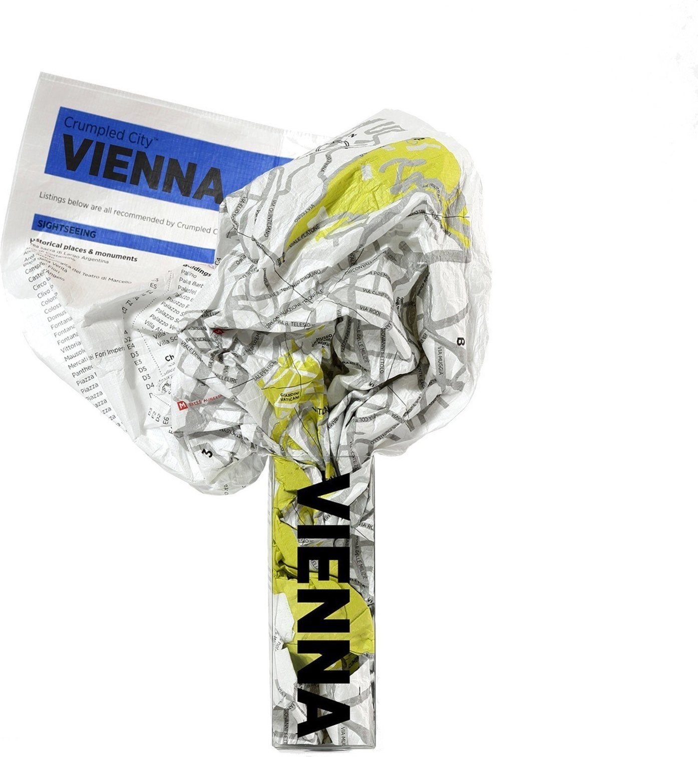 Mapa Crumpled City Wiedeń