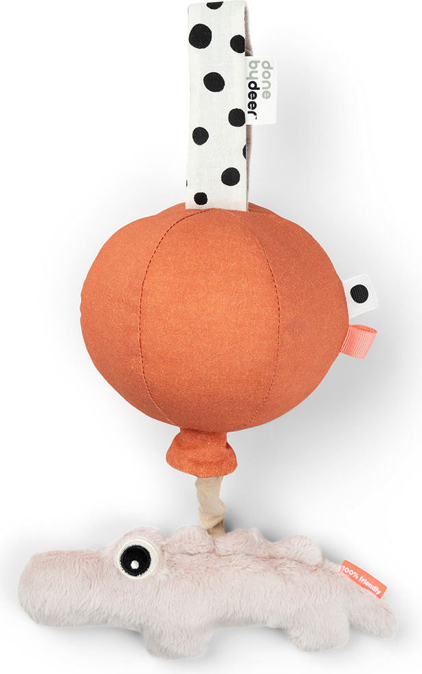 Zawieszka Happy Clouds Croco różowa z pozytywką