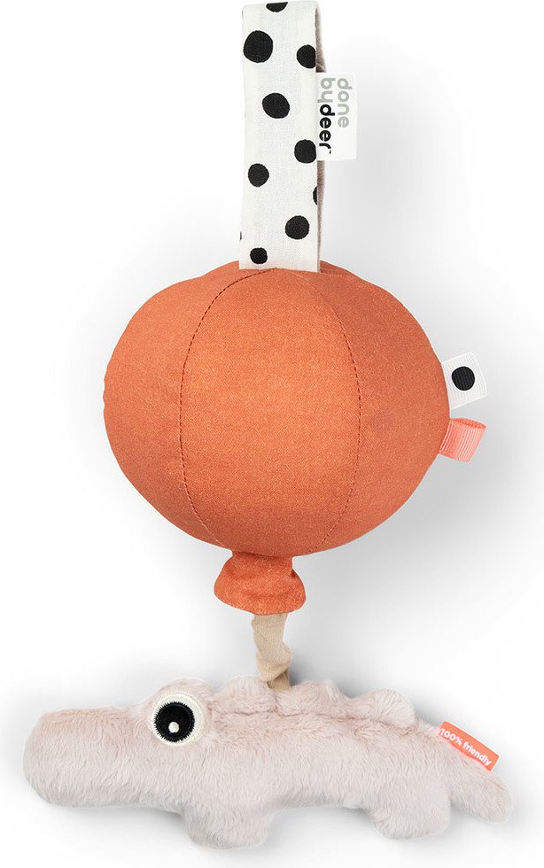 Zawieszka Happy Clouds Croco różowa z pozytywką