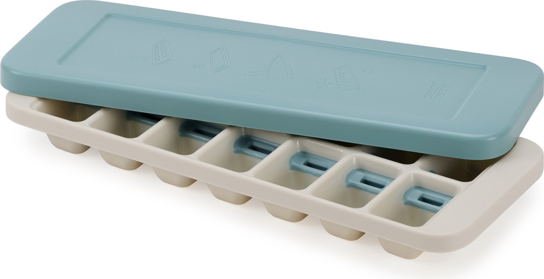 Foremka do lodu Duo niebiesko-szara z pokrywką