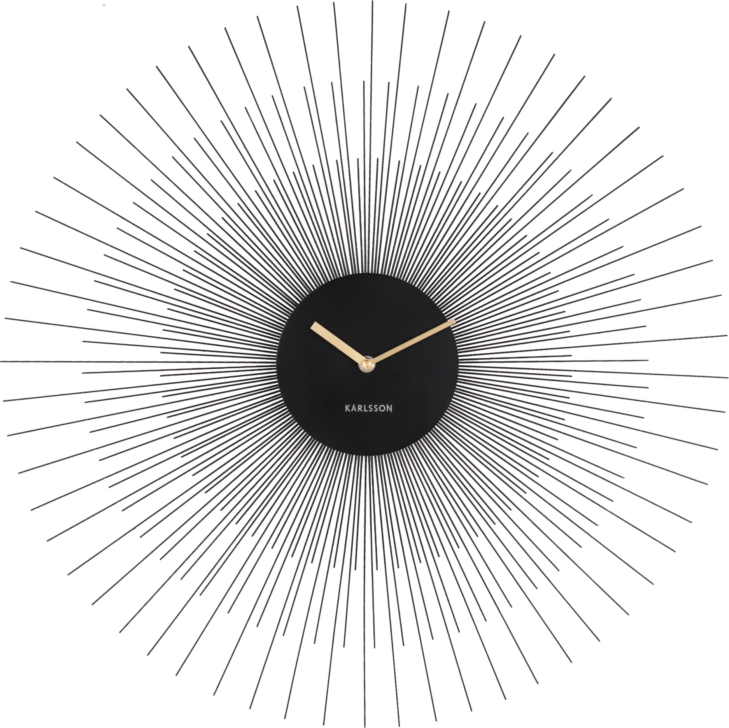 Zegar ścienny Peony duży czarny