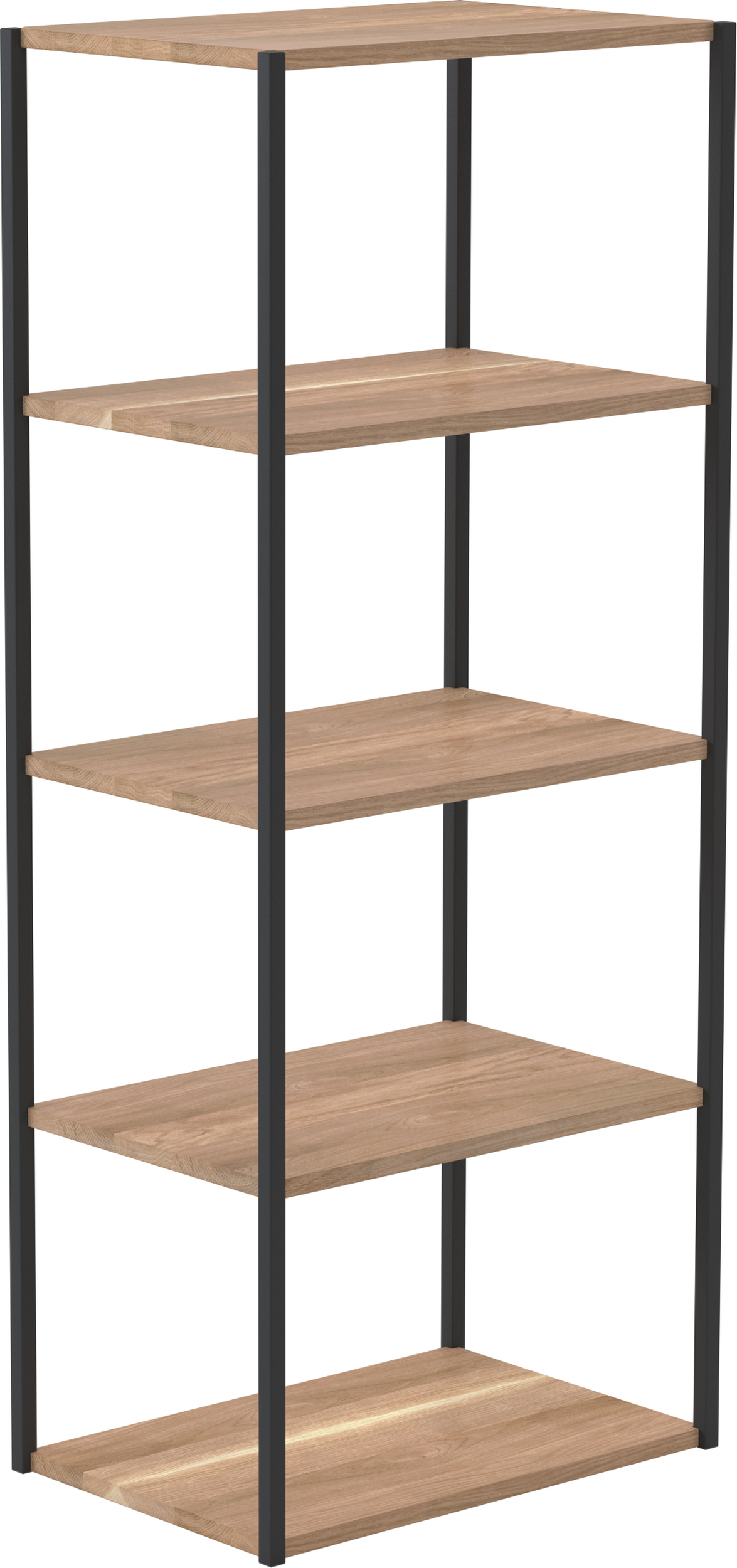 Regał sky 5 półek czarna rama