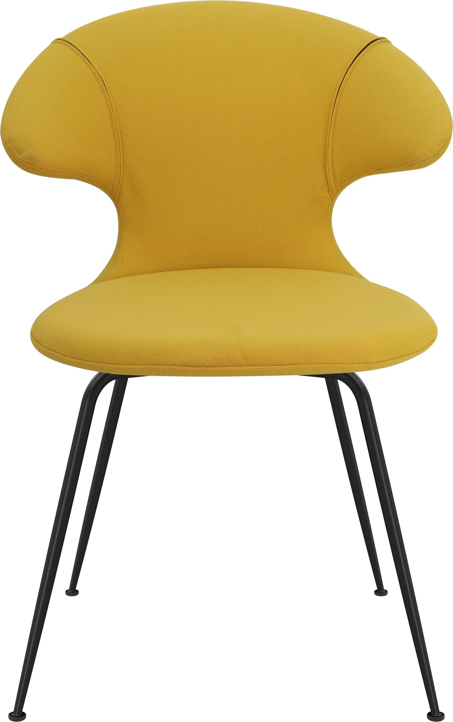 Krzesło Time Flies żółte na czarnych nogach