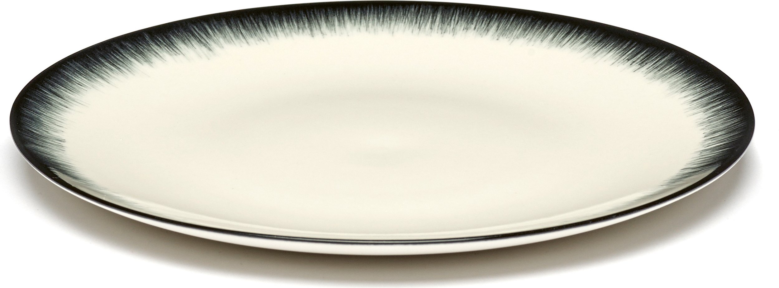 Talerz deserowy Dé 3 17,5 cm czarno-biały