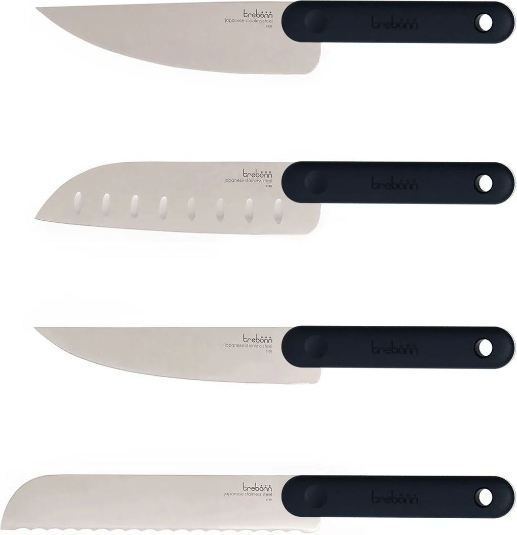 Zestaw noży Trebonn czarne 4 szt.