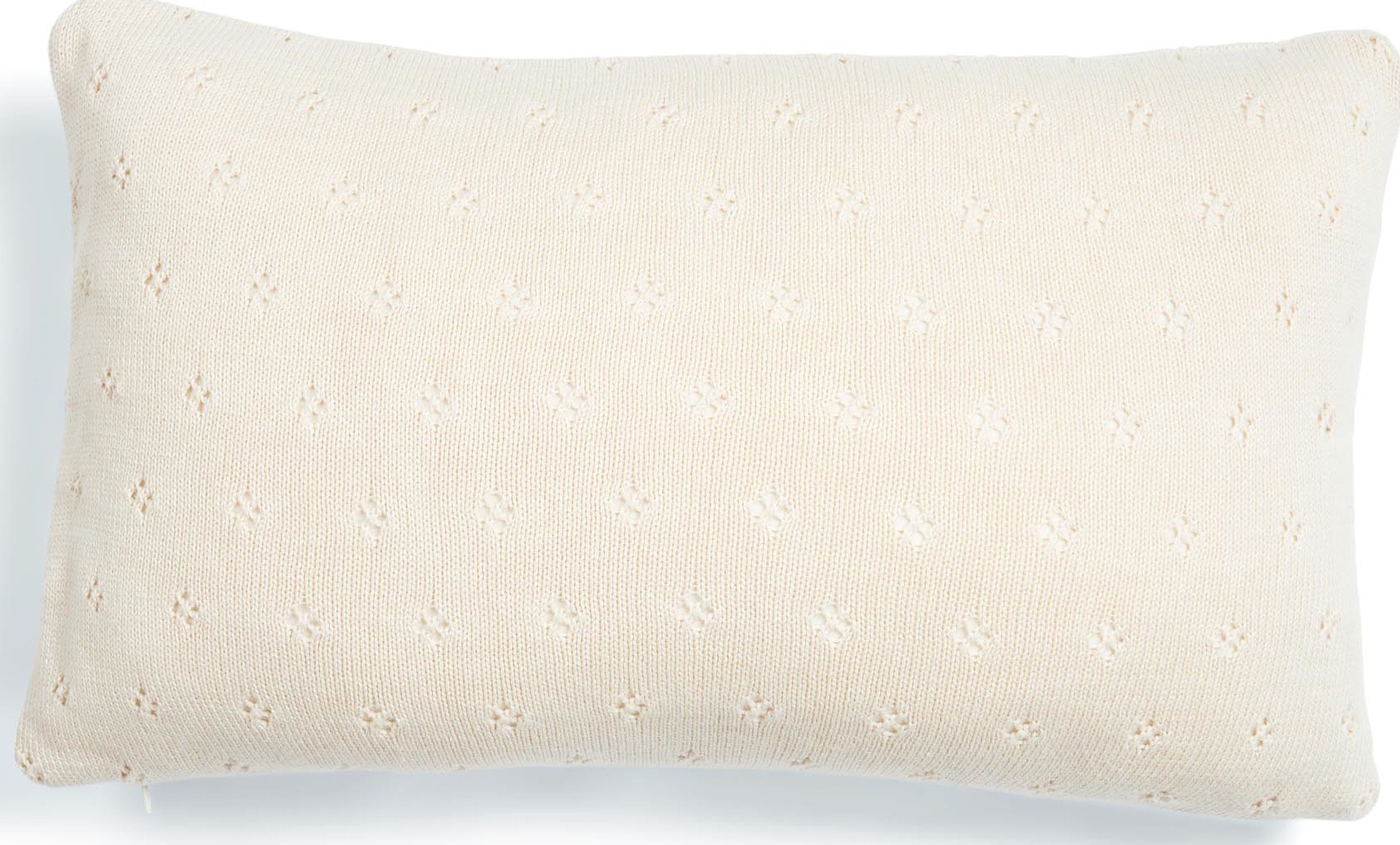 Poduszka dekoracyjna Knitted Ajour 30 x 50 cm biała