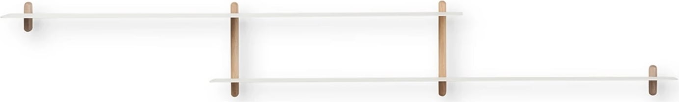 Półka ścienna Nivo H 172 cm biała jasny dąb