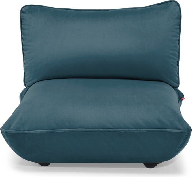 Siedzisko Sumo Velvet ciemnoniebieskie z oparciem