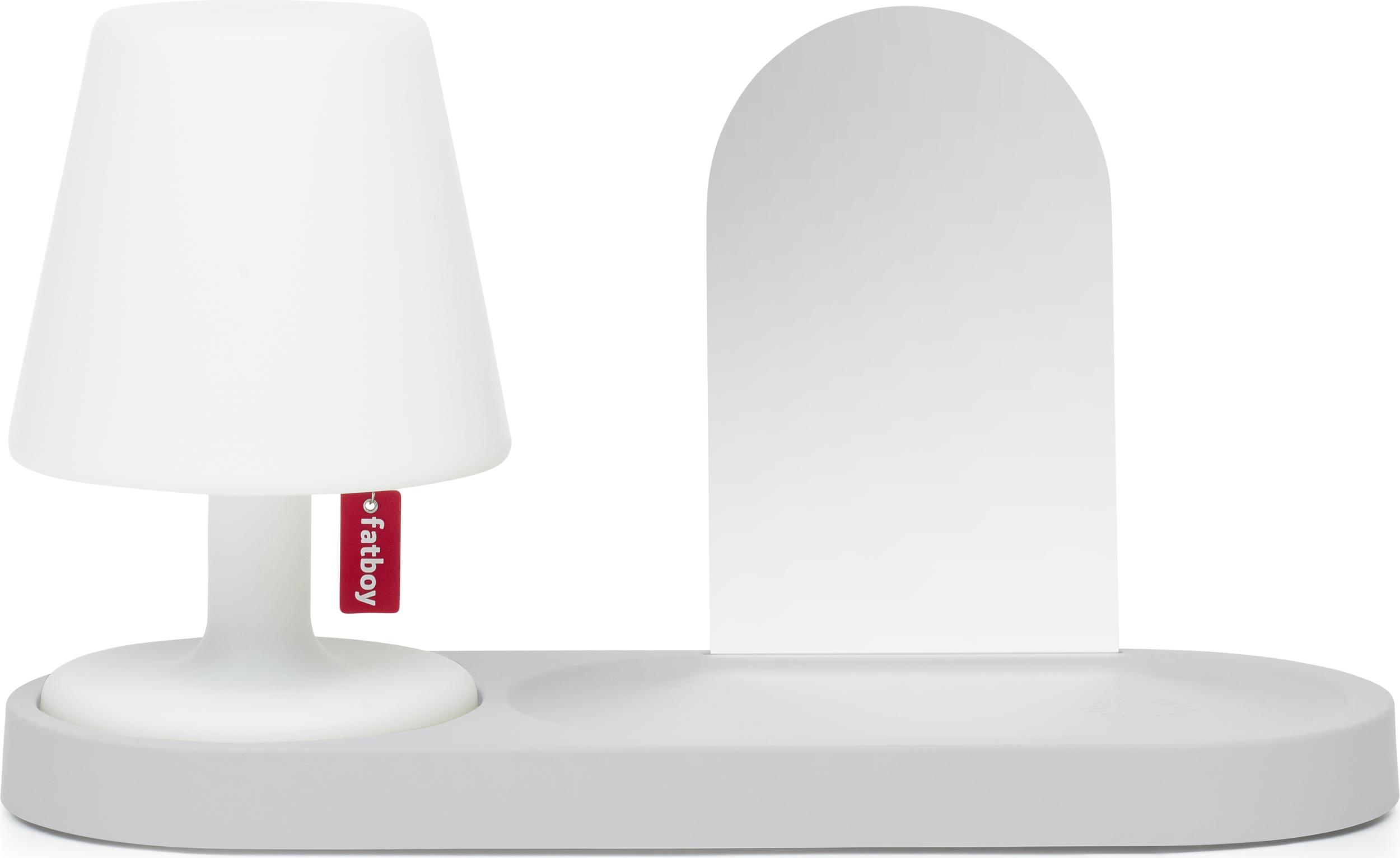 Lampa stołowa Edison the Petit z jasnoszarą półką