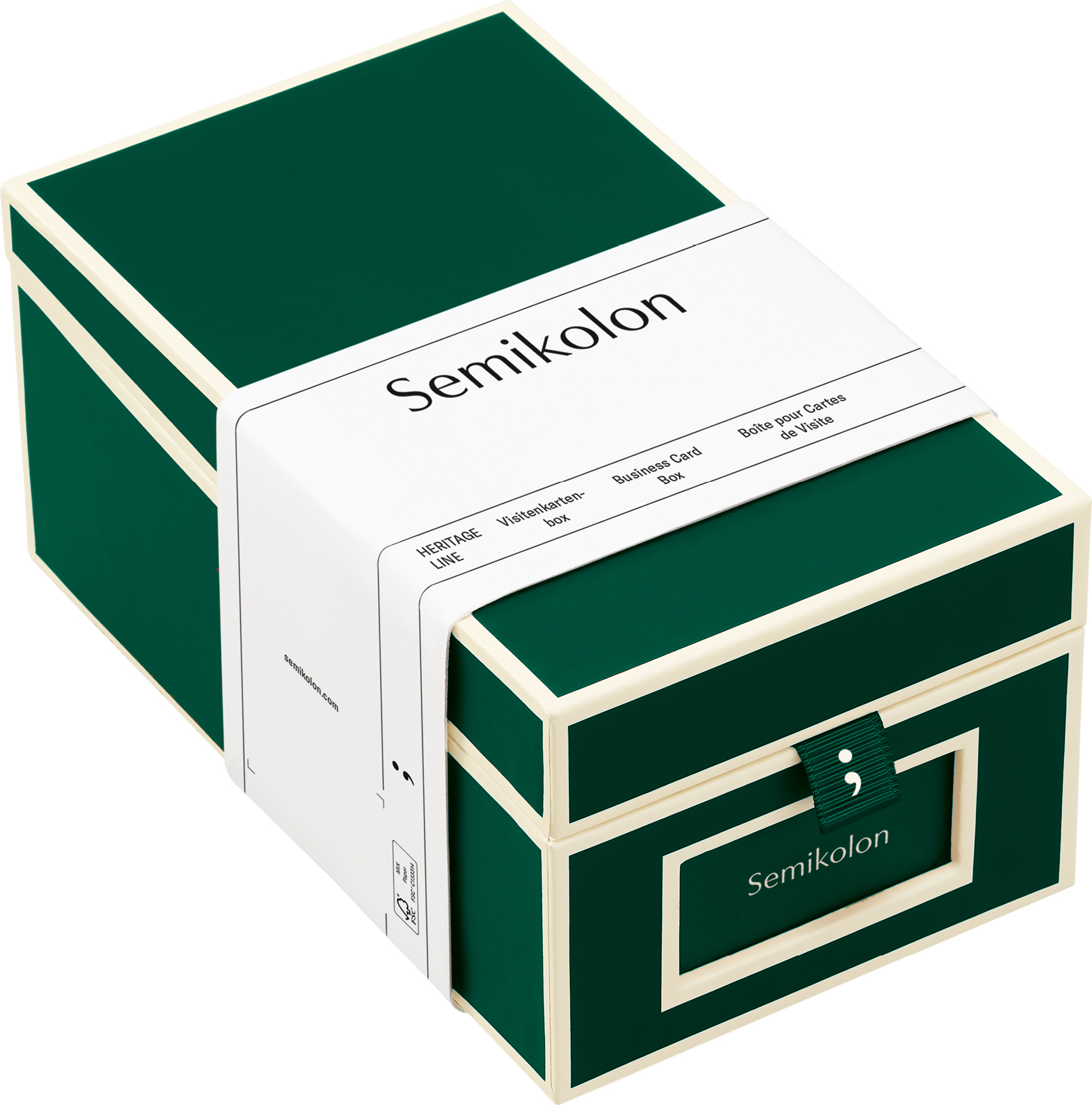 Pudełko na wizytówki Die Kante ciemnozielone