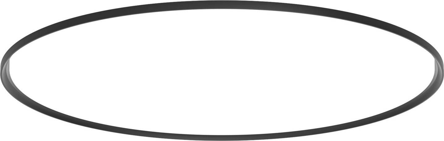 Plafon Slim Round Recessed LED 3000K 68 cm czarny z dyfuzorem opal sterowanie oświetleniem Dali