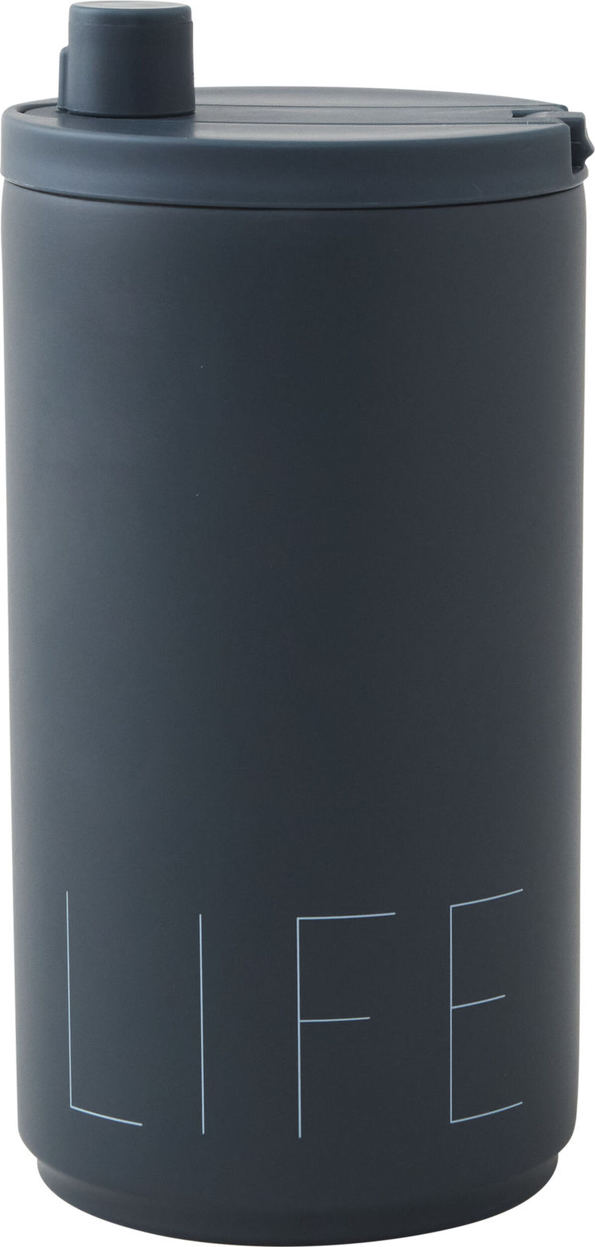 Kubek podróżny Design Letters Life 350 ml niebieski
