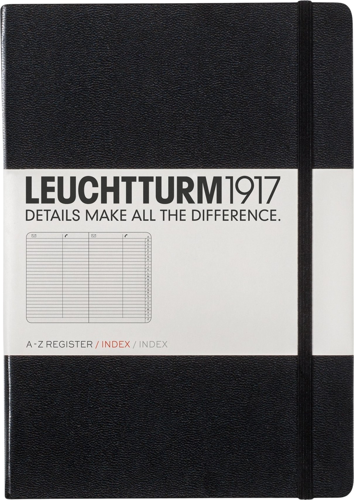 Adresownik Leuchtturm 1917 A5 czarny