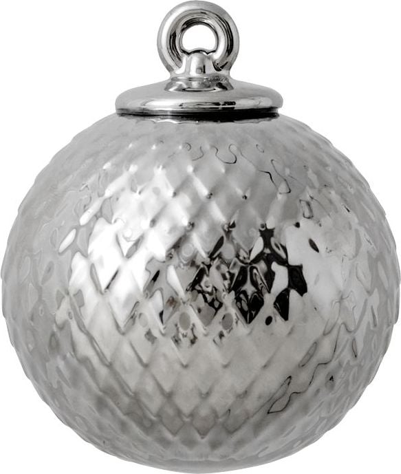 Bombka Rhombe 7 cm srebrna