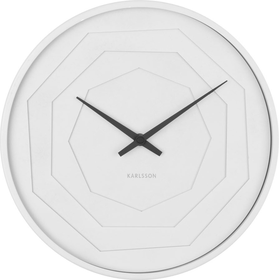 Zegar ścienny Layered Origami biały