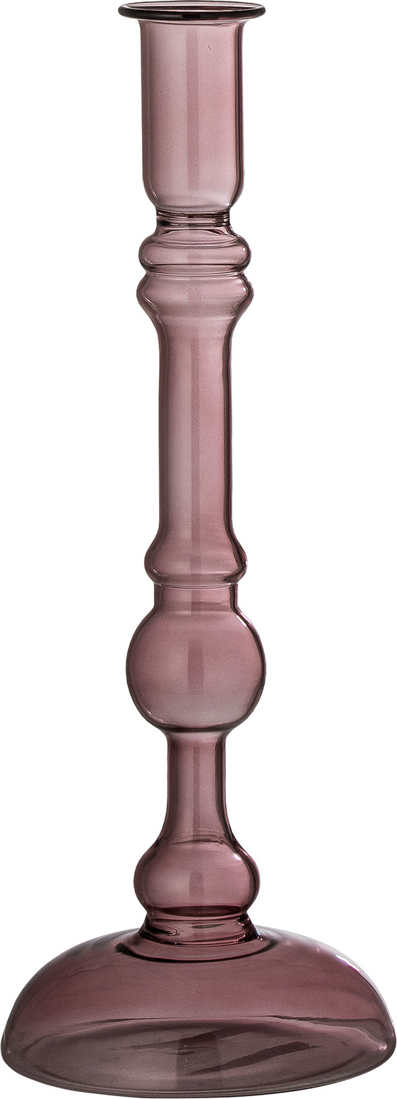 Świecznik na klasyczną świecę Ferah 26 cm szklany