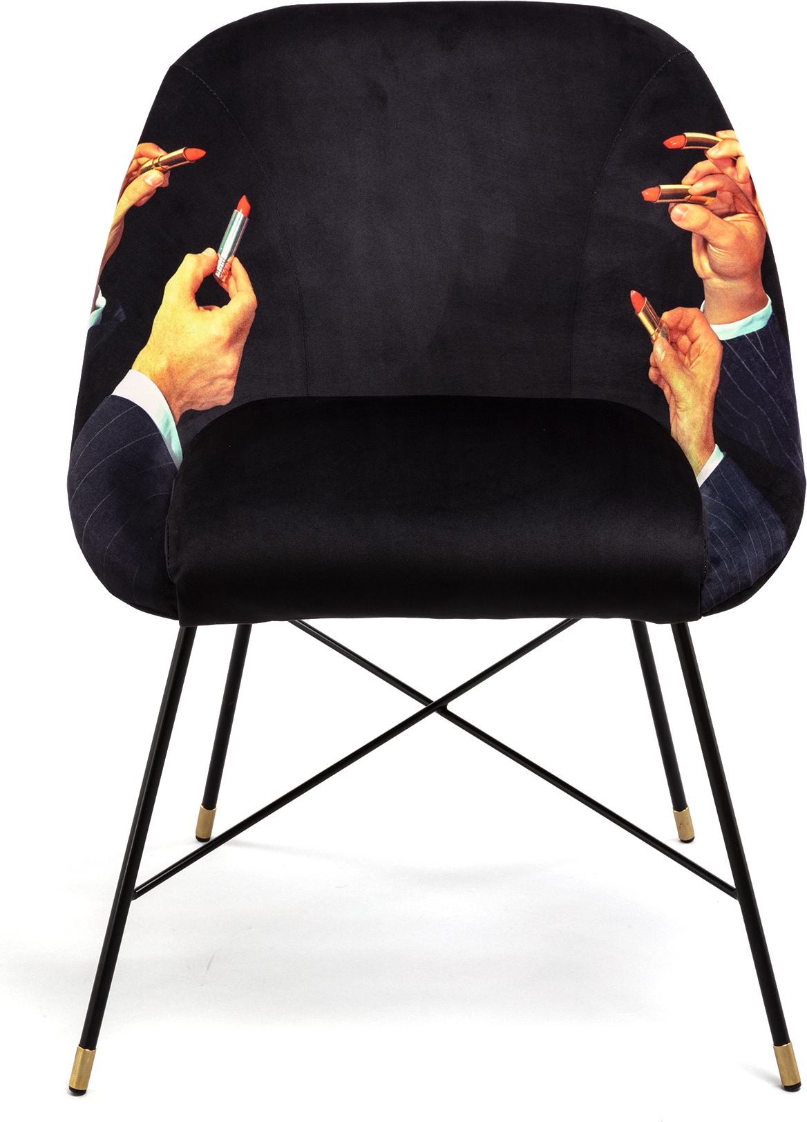 Fotel Seletti Wears Toiletpaper Lipsticks Black