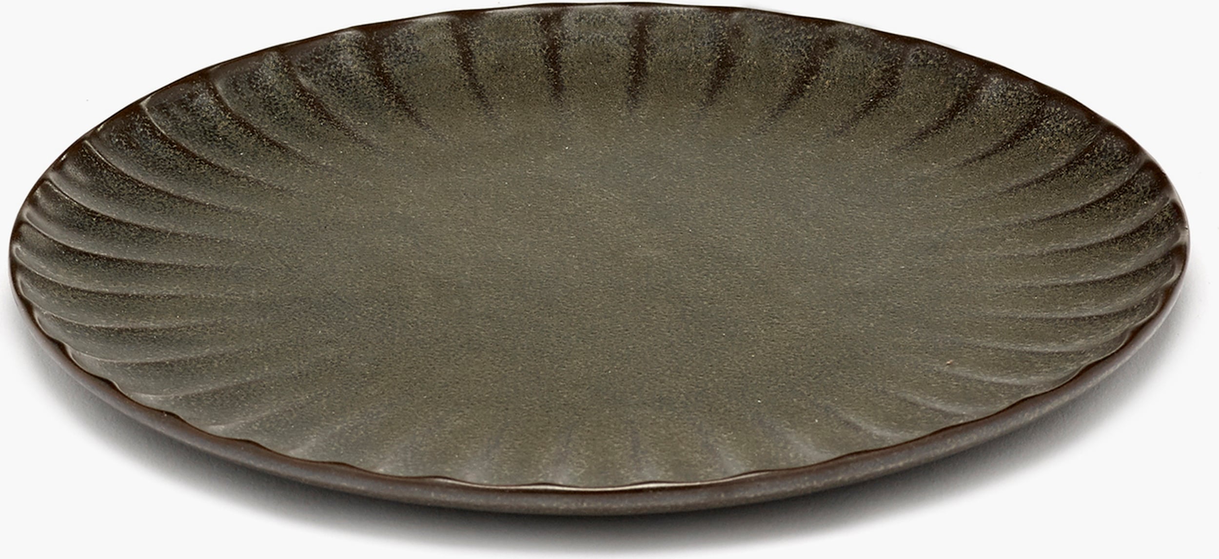 Talerz deserowy Inku 18 cm ciemnozielony