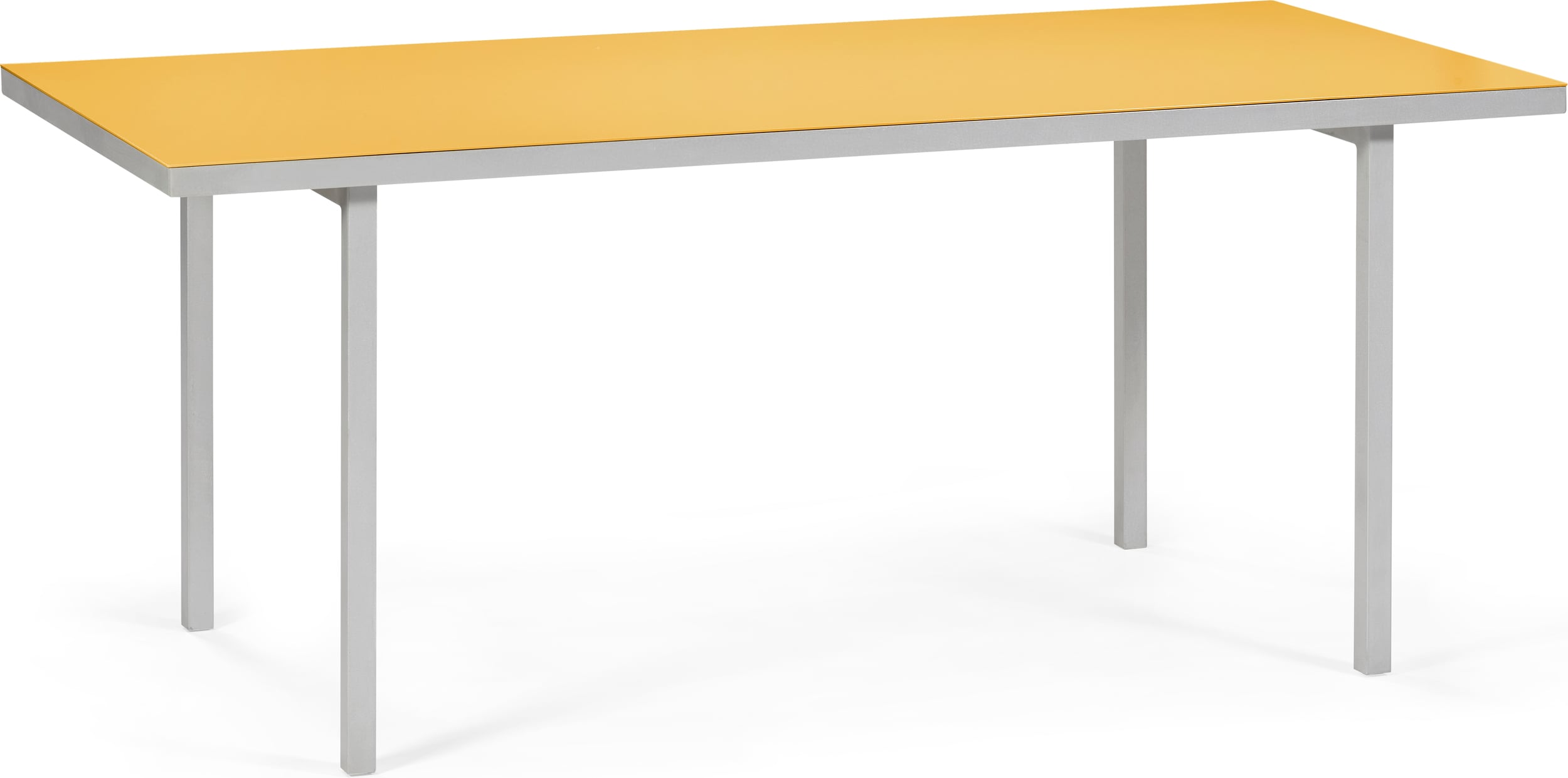 Stół ogrodowy Alu 85 x 180 cm żółty