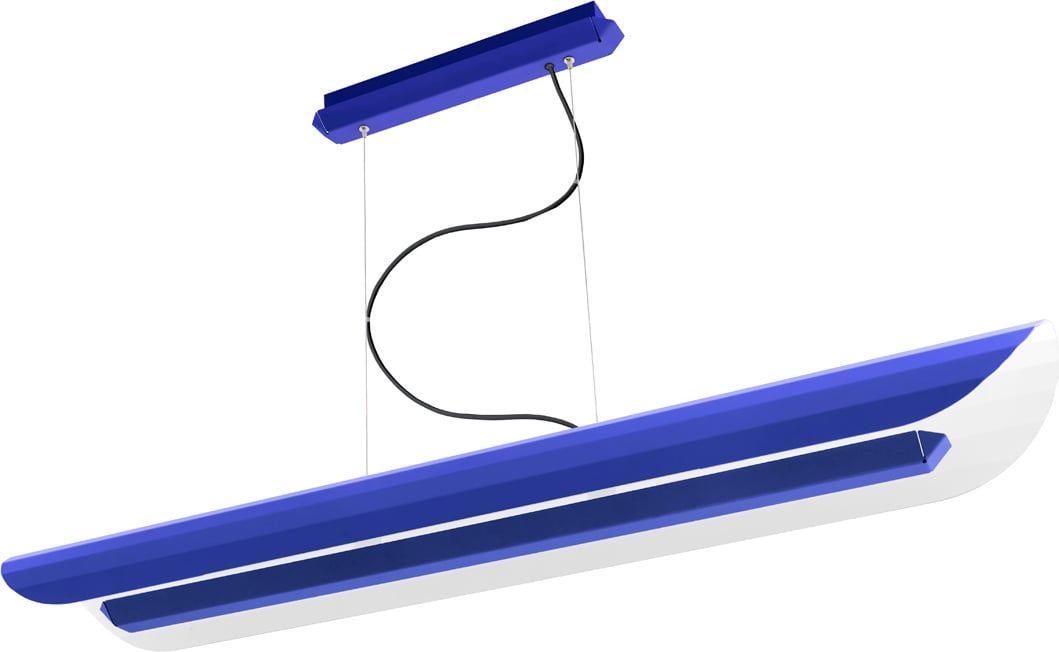 Lampa wisząca liniowa Apolin 120 cm kobaltowa