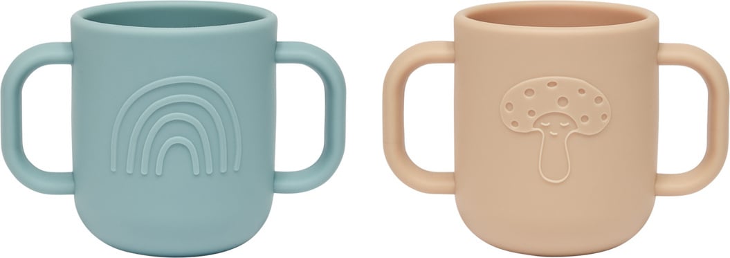 Kubki dziecięce Kappu niebieski i beżowy 2 szt.