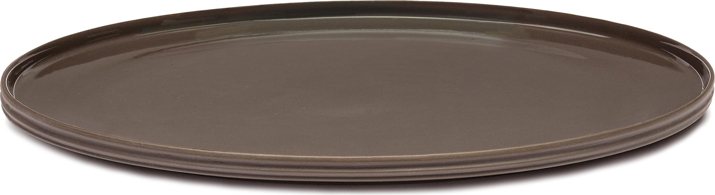 Talerz obiadowy Dune 33 cm brązowy