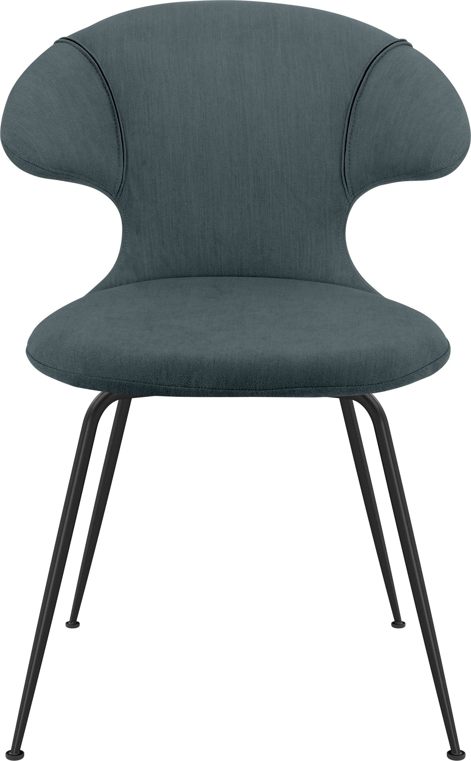 Krzesło Time Flies ciemnoturkusowe na czarnych nogach