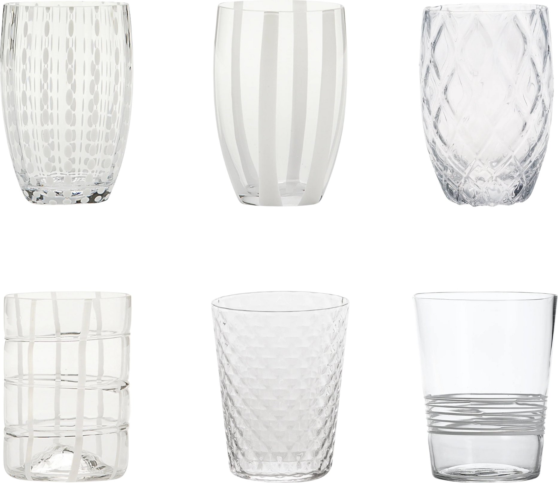 Szklanki Melting Pot przezroczyste 6 szt.