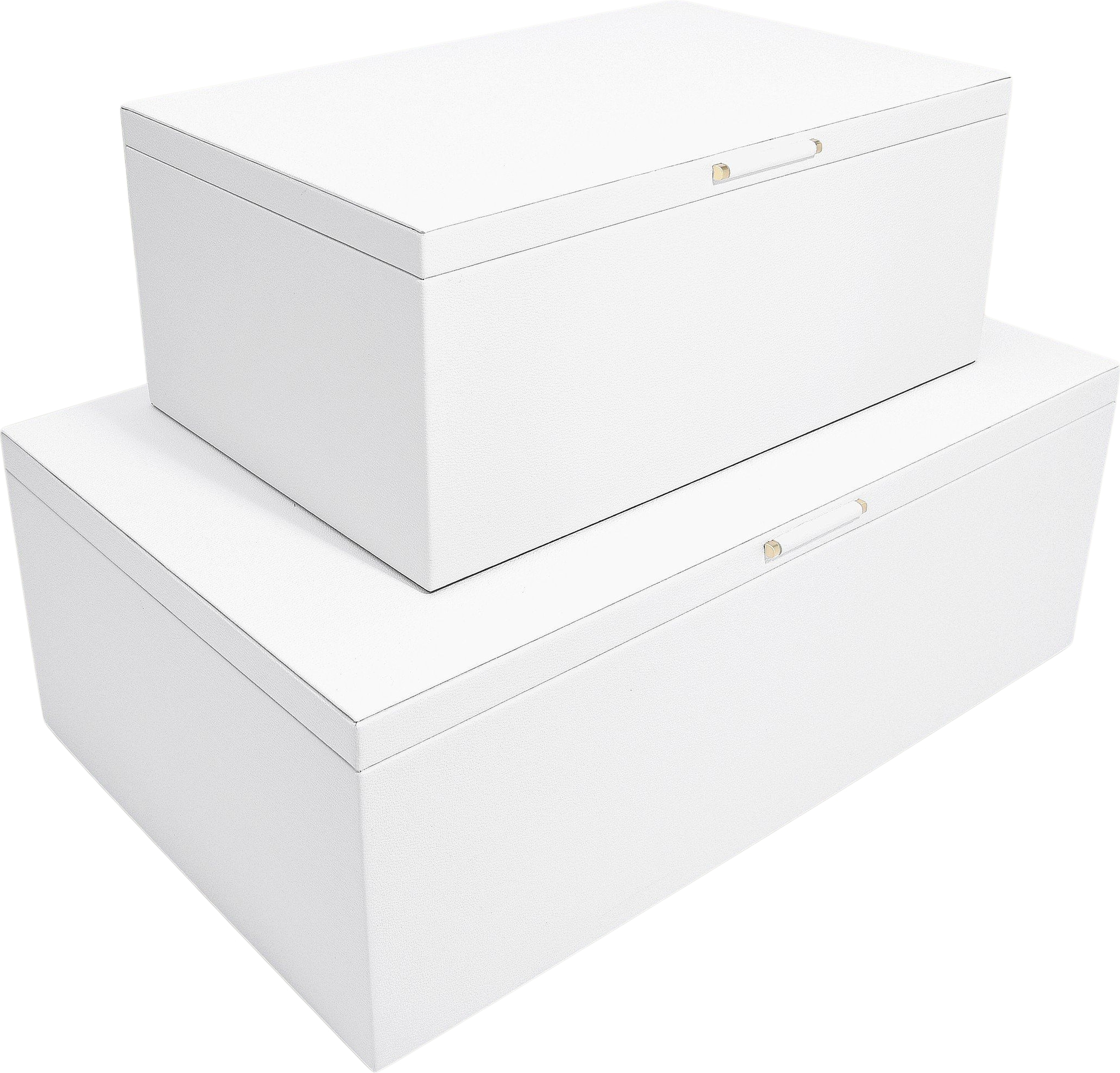 Pudełka do przechowywania Stackers Pebble 3 komorowe białe 2 szt.