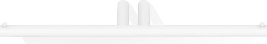 Wieszak na papier toaletowy Mikado biały mat podwójny