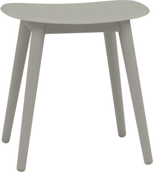 Stołek Fiber szary drewniany