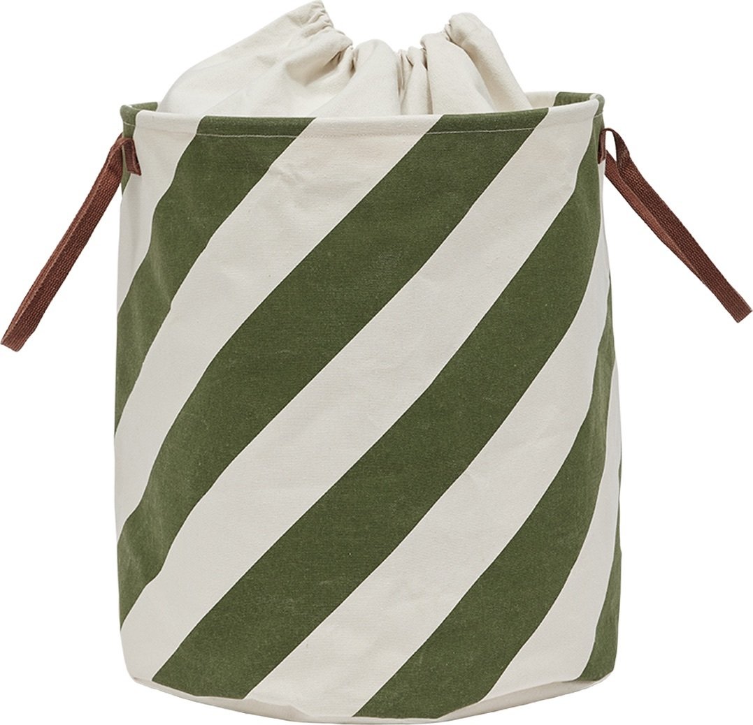 Kosz do przechowywania Sakki zielono-beżowy