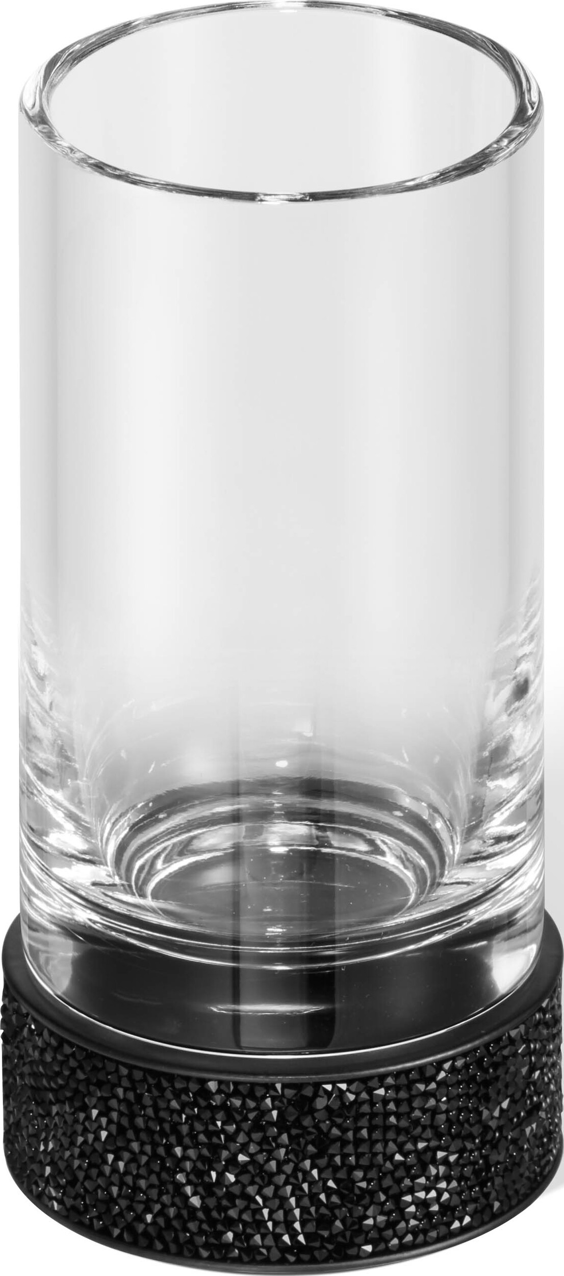 Kubek na szczoteczki do zębów Rocks gładki czarny mat