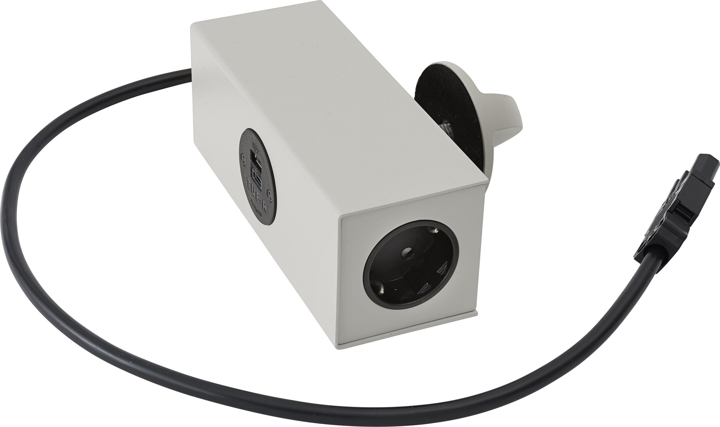 Ładowarka mocowana do blatu Linear szara